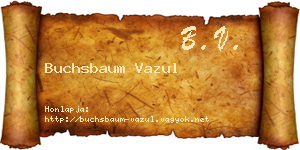 Buchsbaum Vazul névjegykártya